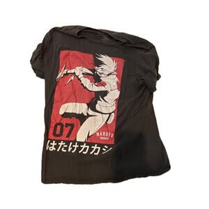 Naruto Shippuden Kakashi Hatake Anime Manga T-Shirt Mens L